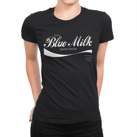 Blue Milk - Womens Premium T-Shirts RIPT Apparel Small / Black