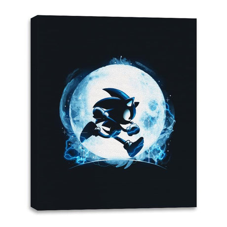 Blue Moon - Canvas Wraps Canvas Wraps RIPT Apparel 16x20 / Black