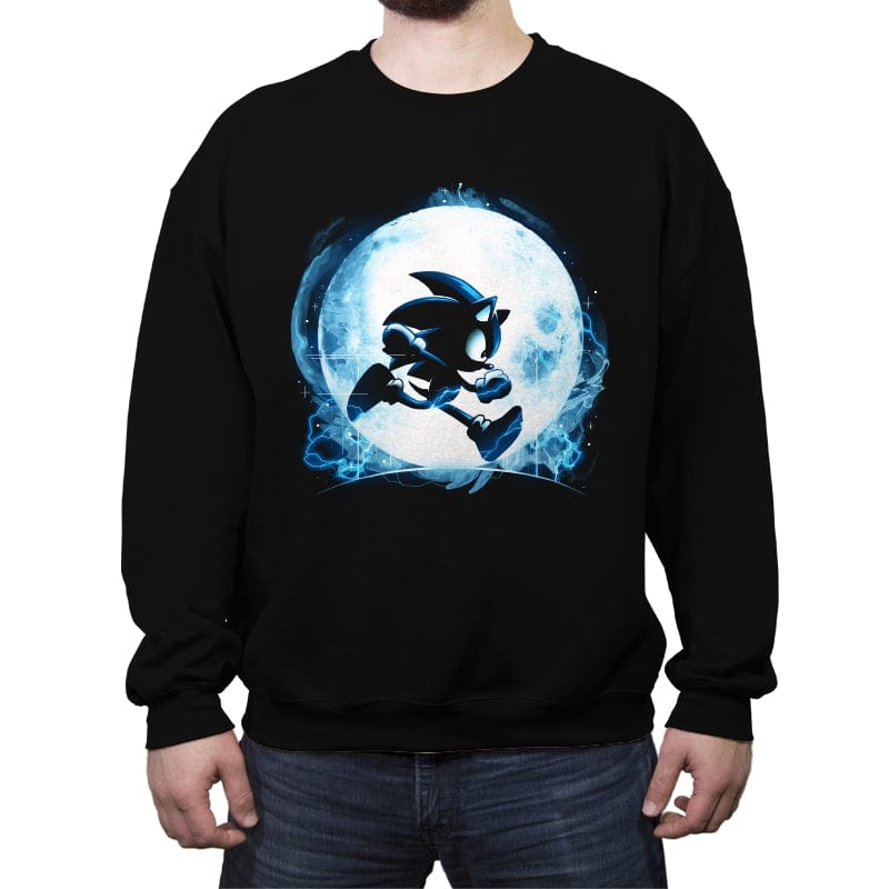 Blue Moon - Crew Neck Sweatshirt Crew Neck Sweatshirt RIPT Apparel Small / Black