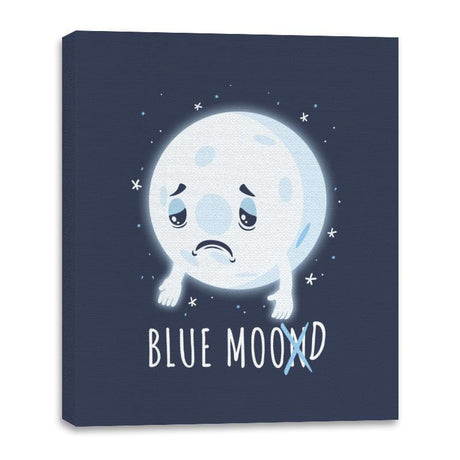 Blue Moon Mood - Canvas Wraps Canvas Wraps RIPT Apparel 16x20 / Navy