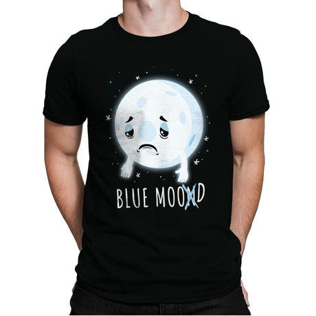 Blue Moon Mood - Mens Premium T-Shirts RIPT Apparel Small / Black
