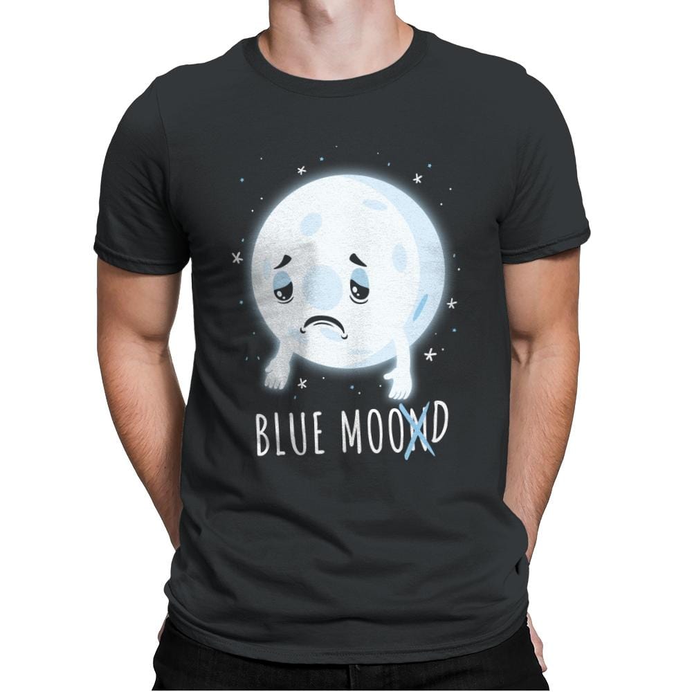 Blue Moon Mood - Mens Premium T-Shirts RIPT Apparel Small / Heavy Metal