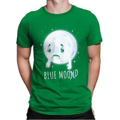 Blue Moon Mood - Mens Premium T-Shirts RIPT Apparel Small / Kelly