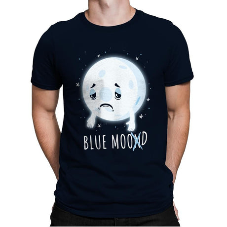 Blue Moon Mood - Mens Premium T-Shirts RIPT Apparel Small / Midnight Navy