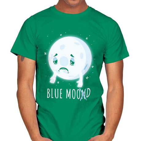 Blue Moon Mood - Mens T-Shirts RIPT Apparel Small / Kelly
