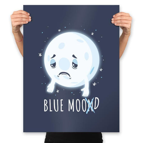 Blue Moon Mood - Prints Posters RIPT Apparel 18x24 / Navy