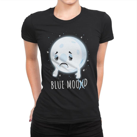 Blue Moon Mood - Womens Premium T-Shirts RIPT Apparel Small / Black