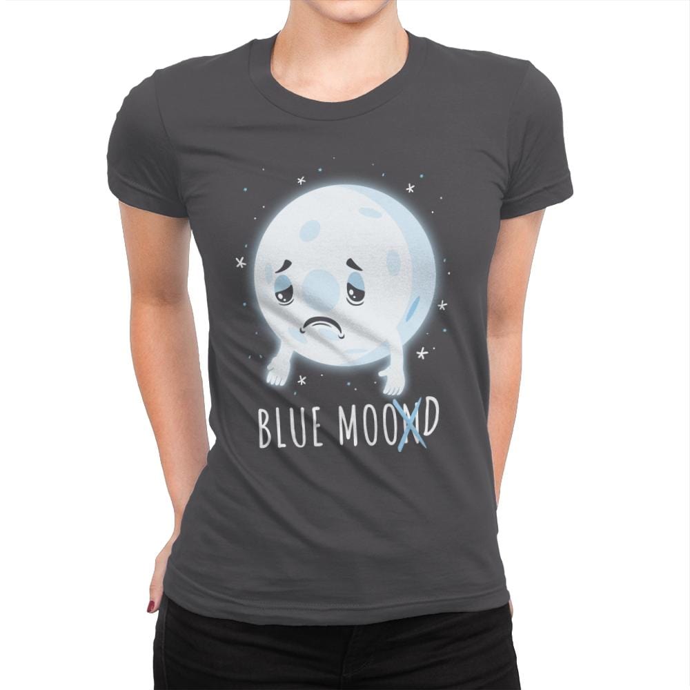 Blue Moon Mood - Womens Premium T-Shirts RIPT Apparel Small / Heavy Metal