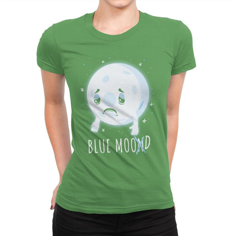 Blue Moon Mood - Womens Premium T-Shirts RIPT Apparel Small / Kelly