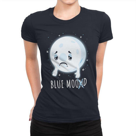 Blue Moon Mood - Womens Premium T-Shirts RIPT Apparel Small / Midnight Navy