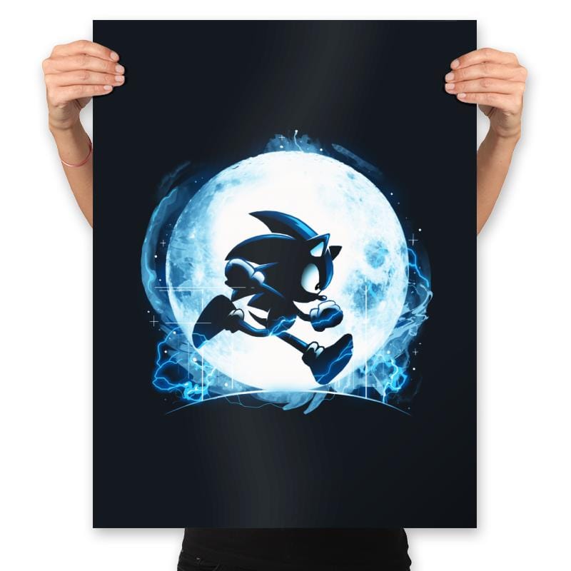 Blue Moon - Prints Posters RIPT Apparel 18x24 / Black