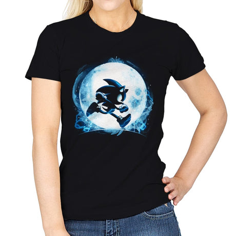 Blue Moon - Womens T-Shirts RIPT Apparel Small / Black
