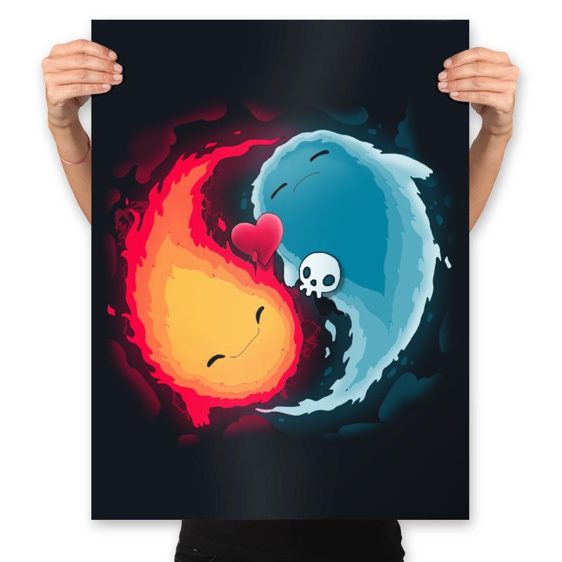 Blue Or Red - Prints Posters RIPT Apparel 18x24 / Black