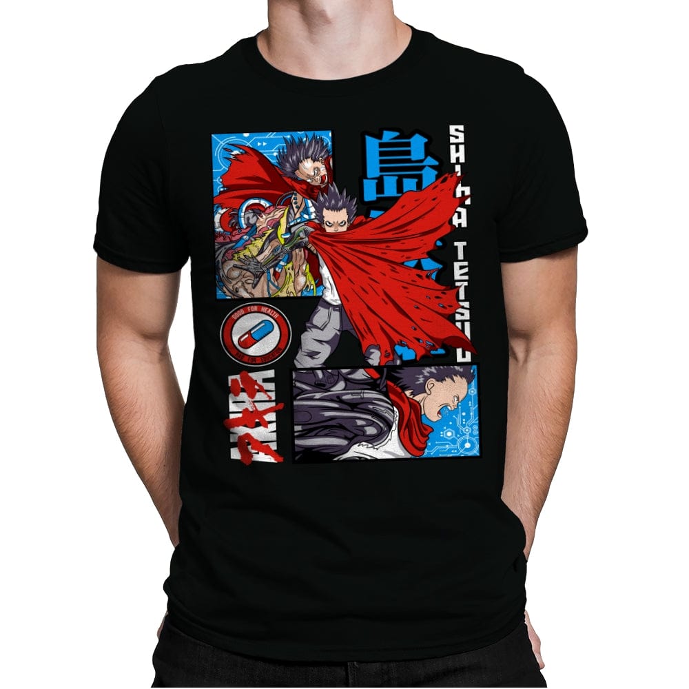 Blue Pill Tetsuo  - Mens Premium T-Shirts RIPT Apparel Small / Black