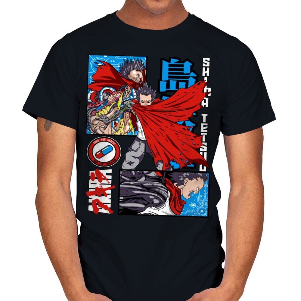 Blue Pill Tetsuo  - Mens T-Shirts RIPT Apparel Small / Black