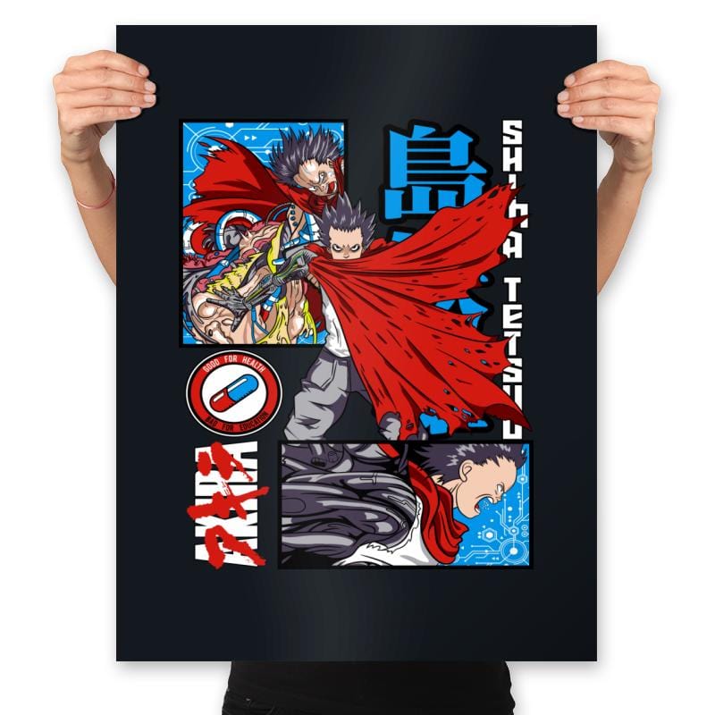Blue Pill Tetsuo  - Prints Posters RIPT Apparel 18x24 / Black