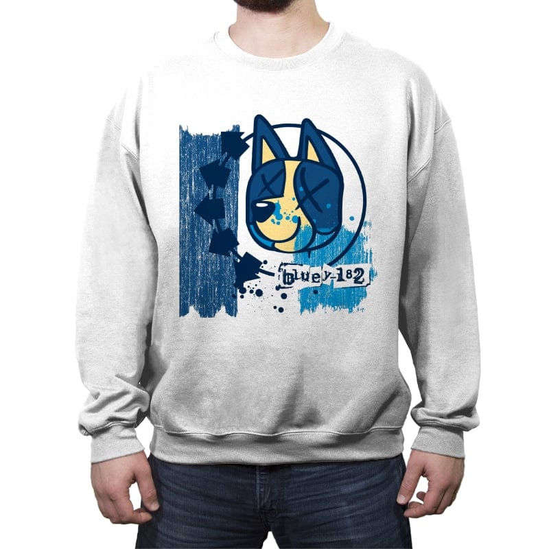 Bluey 182 - Crew Neck Sweatshirt Crew Neck Sweatshirt RIPT Apparel Small / White