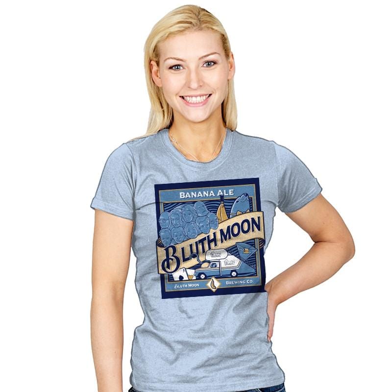 Bluth Moon - Womens T-Shirts RIPT Apparel Small / Baby blue
