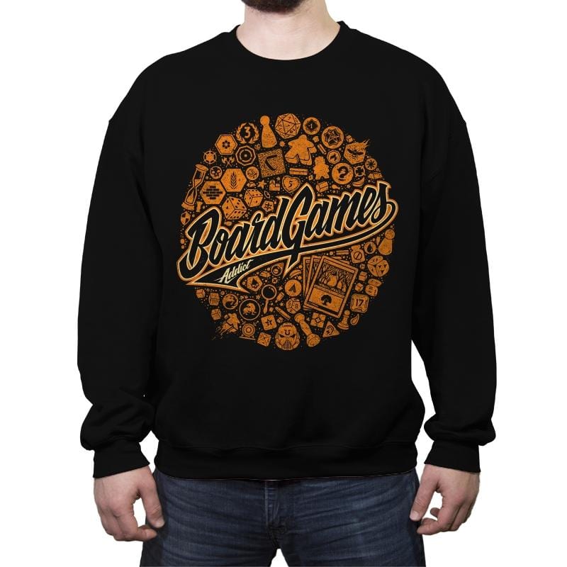 BoardGames Addict - Crew Neck Sweatshirt Crew Neck Sweatshirt RIPT Apparel