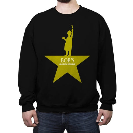 Bob's The Musical - Crew Neck Sweatshirt Crew Neck Sweatshirt RIPT Apparel Small / Black