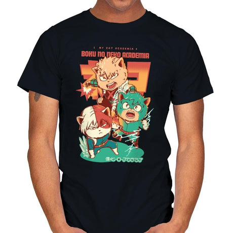 Boku No Neko Academia - Mens T-Shirts RIPT Apparel Small / Black