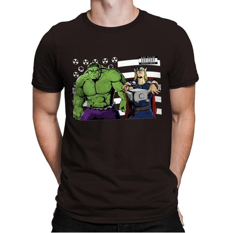 Bombs Over Asgard - Best Seller - Mens Premium T-Shirts RIPT Apparel Small / Dark Chocolate