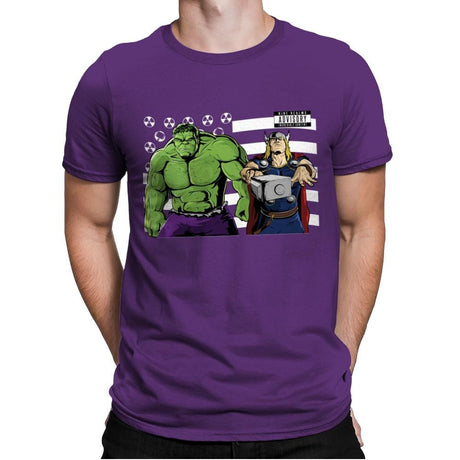 Bombs Over Asgard - Best Seller - Mens Premium T-Shirts RIPT Apparel Small / Purple Rush