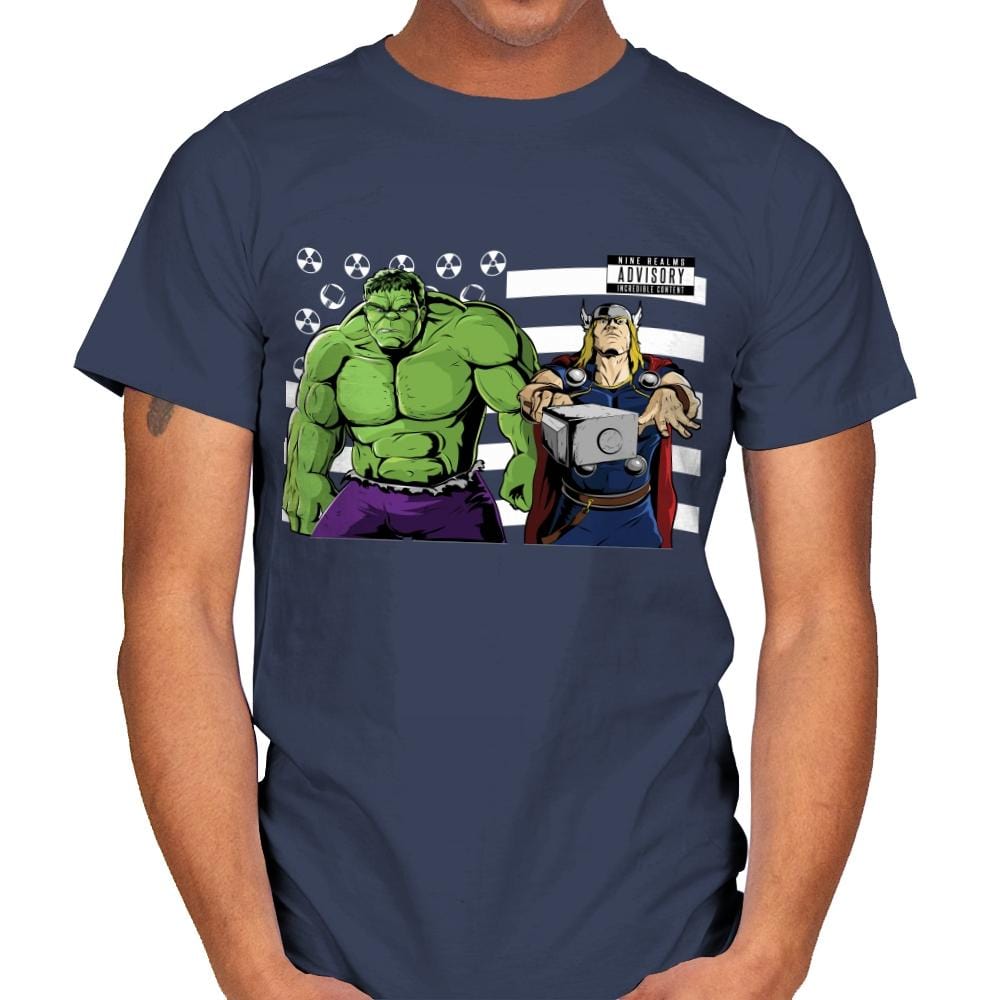 Bombs Over Asgard - Best Seller - Mens T-Shirts RIPT Apparel Small / Navy