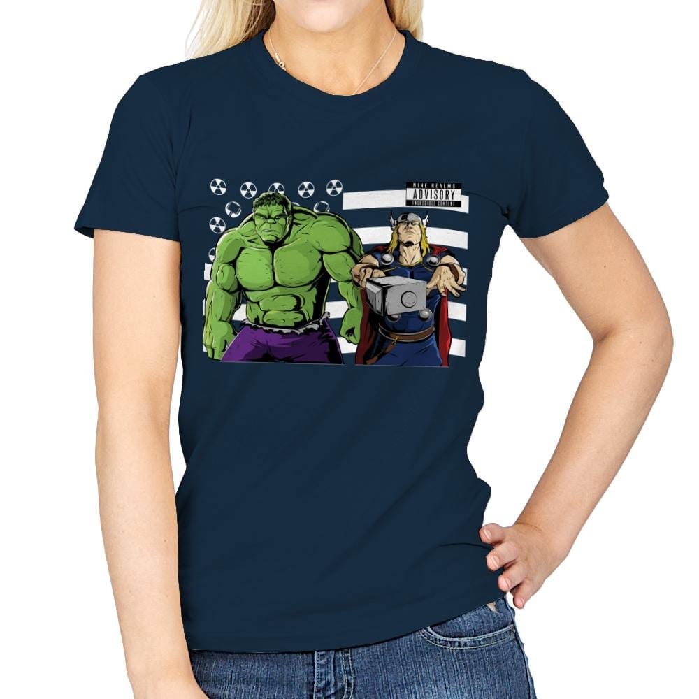 Bombs Over Asgard - Best Seller - Womens T-Shirts RIPT Apparel Small / Navy