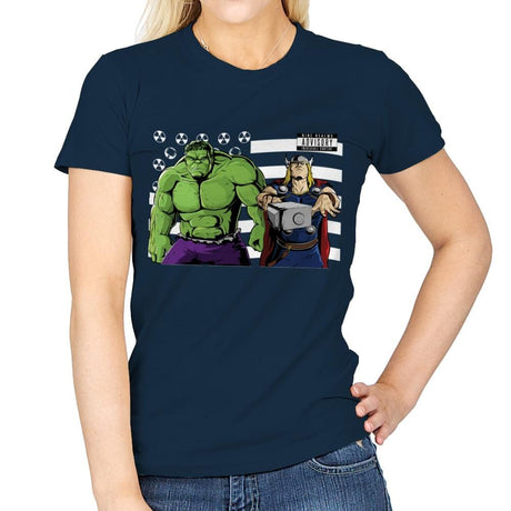 Bombs Over Asgard - Best Seller - Womens T-Shirts RIPT Apparel Small / Navy