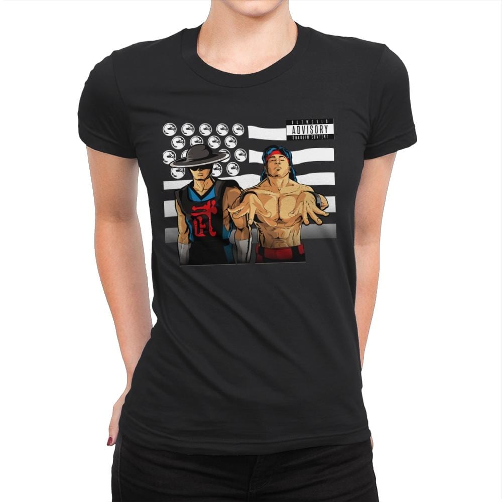 Bombs Over Outworld  - Womens Premium T-Shirts RIPT Apparel Small / Black