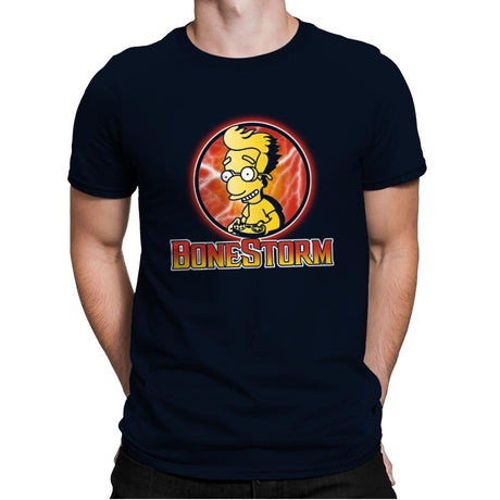 BoneStorm - Mens Premium T-Shirts RIPT Apparel Small / Midnight Navy