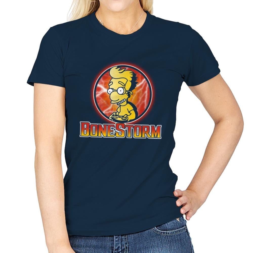 BoneStorm - Womens T-Shirts RIPT Apparel Small / Navy