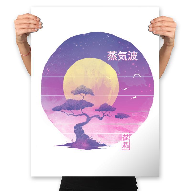 Bonsai Wave - Prints Posters RIPT Apparel 18x24 / White