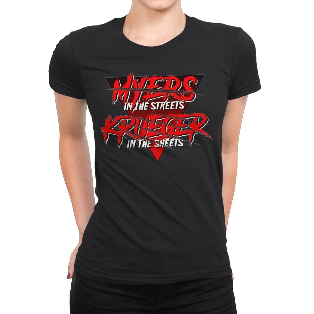 Boogeyman in the Streets, Nightmare in the Sheets - Womens Premium T-Shirts RIPT Apparel Small / Black