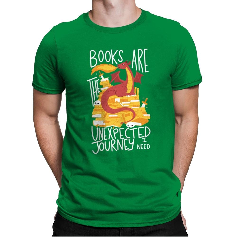 Book Dragon - Mens Premium T-Shirts RIPT Apparel Small / Kelly