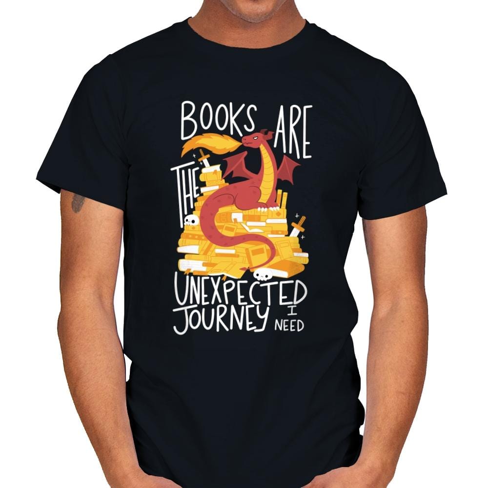 Book Dragon - Mens T-Shirts RIPT Apparel Small / Black