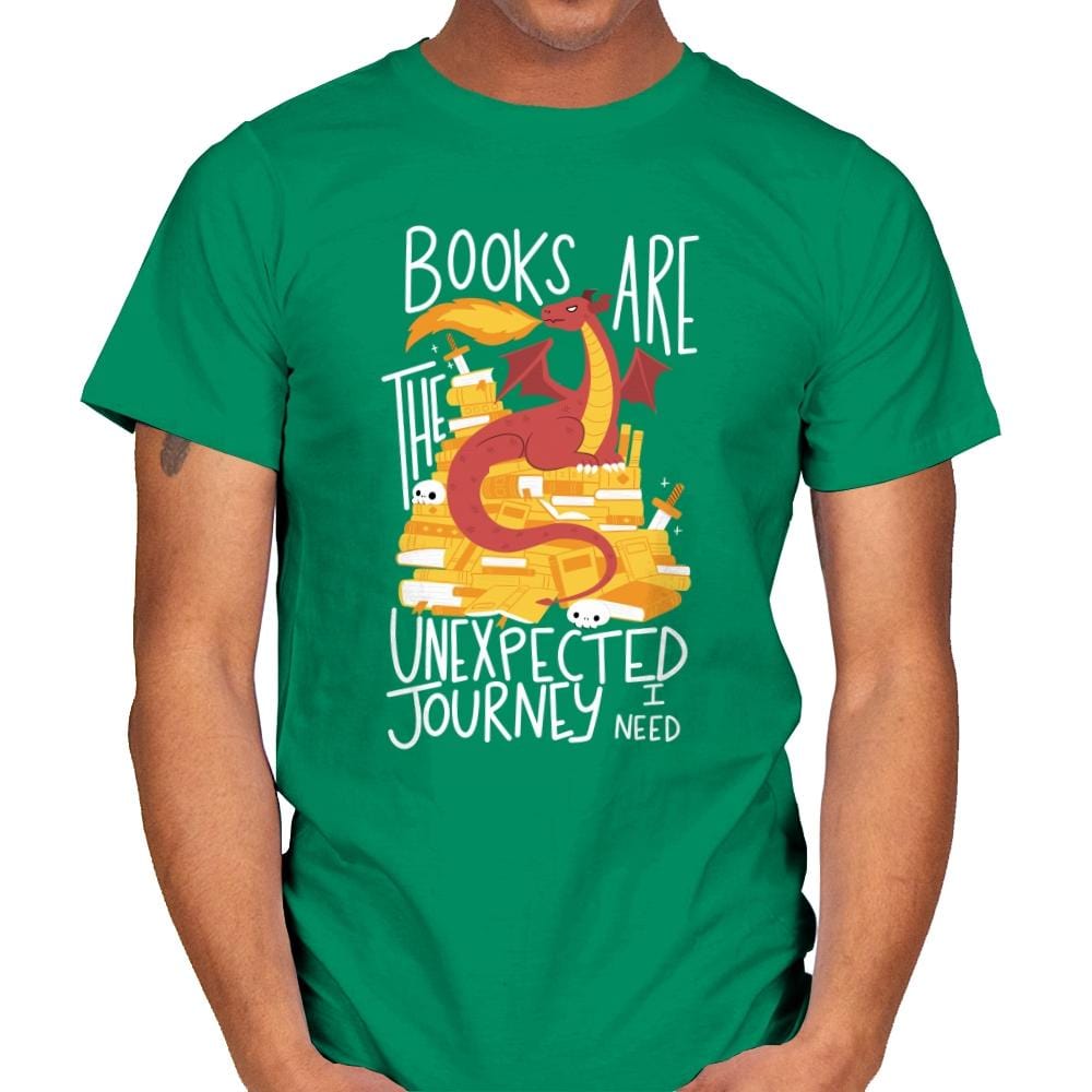 Book Dragon - Mens T-Shirts RIPT Apparel Small / Kelly