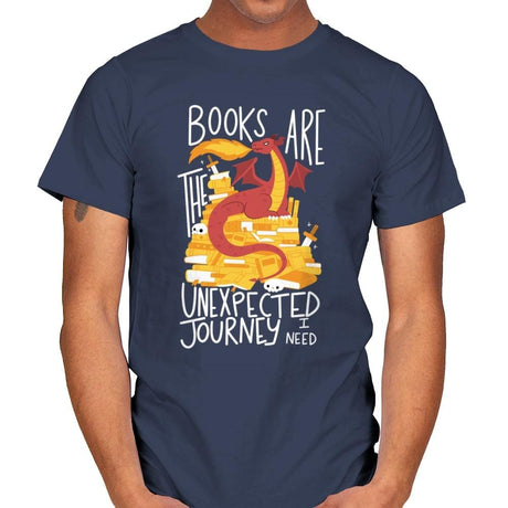 Book Dragon - Mens T-Shirts RIPT Apparel Small / Navy