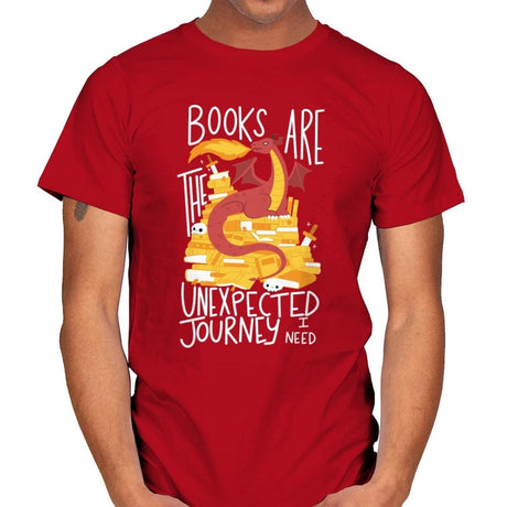 Book Dragon - Mens T-Shirts RIPT Apparel Small / Red