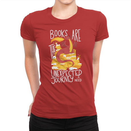 Book Dragon - Womens Premium T-Shirts RIPT Apparel Small / Red