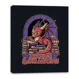 Books and Dragons - Canvas Wraps Canvas Wraps RIPT Apparel 16x20 / Black