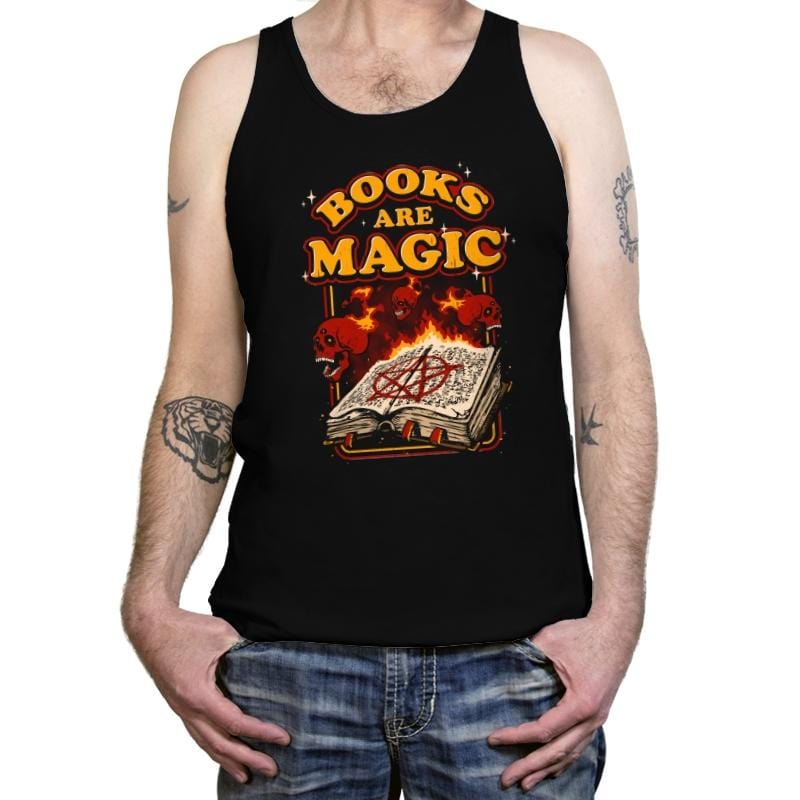 Books Are Magic - Tanktop Tanktop RIPT Apparel X-Small / Black