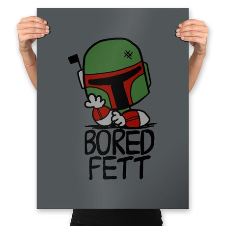 Bored Fett - Prints Posters RIPT Apparel 18x24 / Charcoal