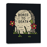 Bored to Death - Canvas Wraps Canvas Wraps RIPT Apparel 16x20 / Black
