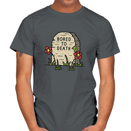 Bored to Death - Mens T-Shirts RIPT Apparel Small / Charcoal