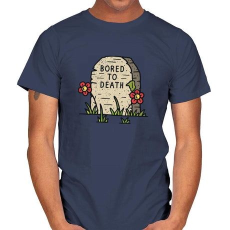 Bored to Death - Mens T-Shirts RIPT Apparel Small / Navy