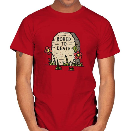 Bored to Death - Mens T-Shirts RIPT Apparel Small / Red