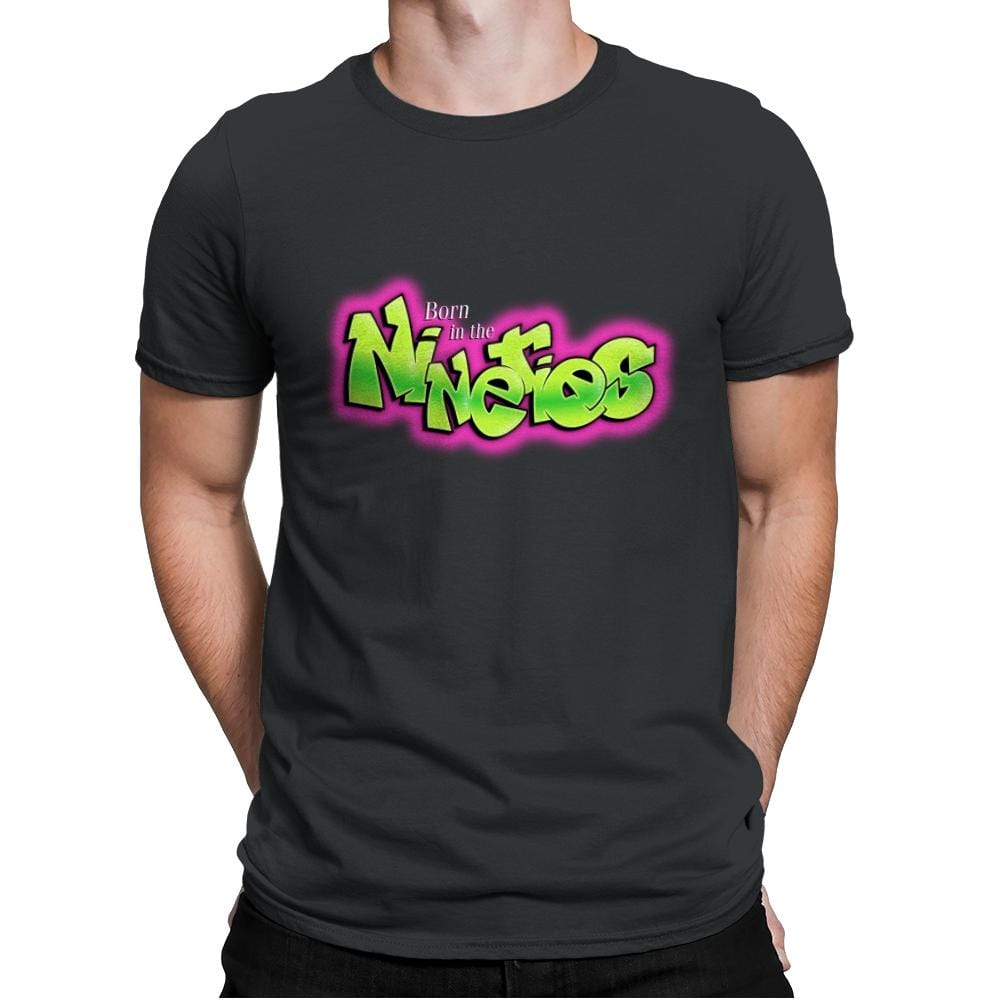 Born In The Nineties - Mens Premium T-Shirts RIPT Apparel Small / Heavy Metal
