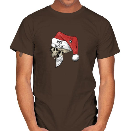 Born To Sleigh - Mens T-Shirts RIPT Apparel Small / Dark Chocolate